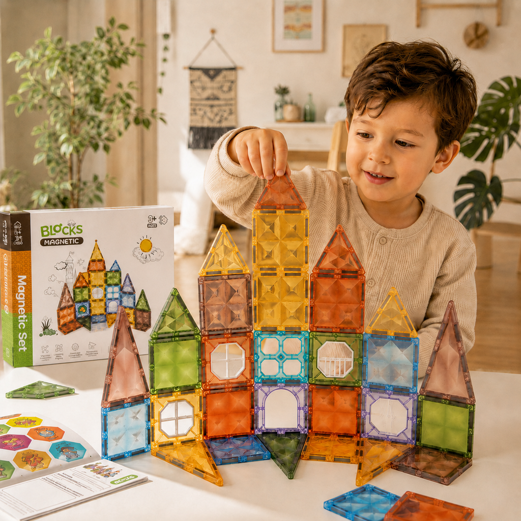 42-Piece Diamond Magnetic tiles Set - Castle