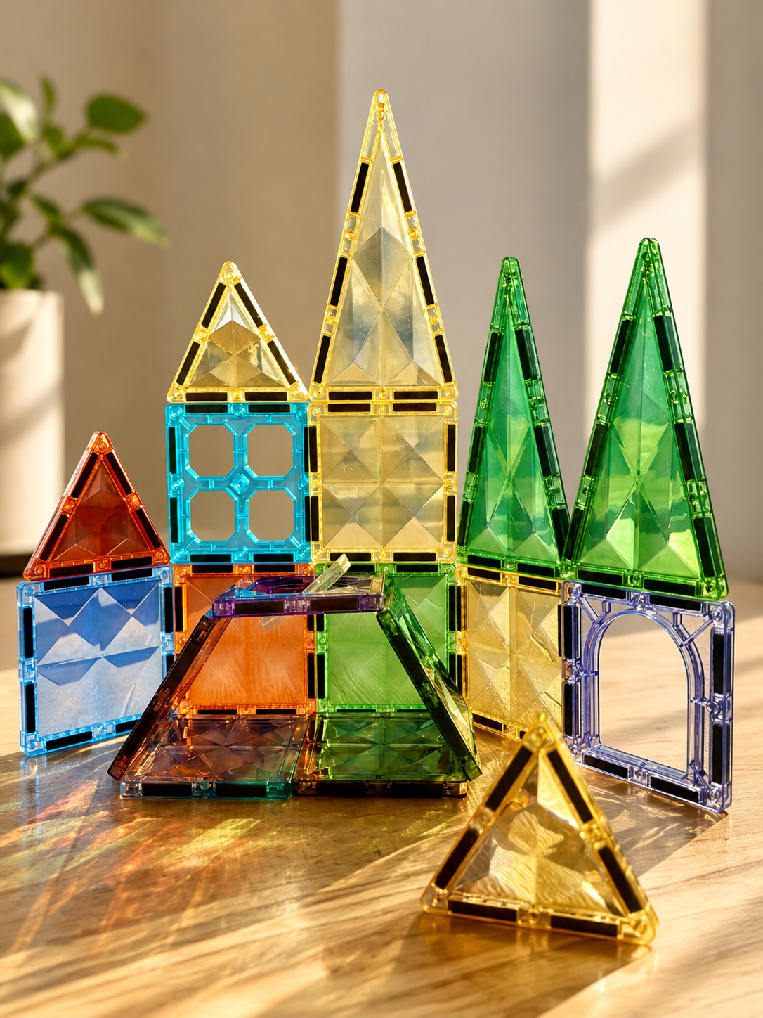 42-Piece Diamond Magnetic tiles Set - Castle